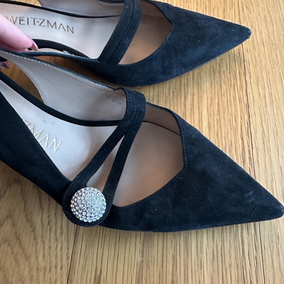 Stuart Weitzman Black Pointed Toe Heels - Picture 4 of 4